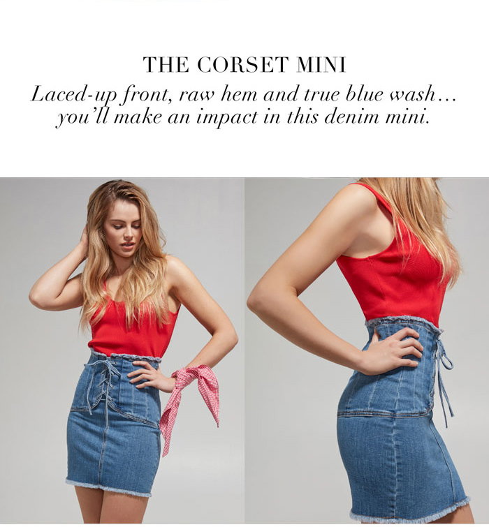Shop the Corset Mini Skirt