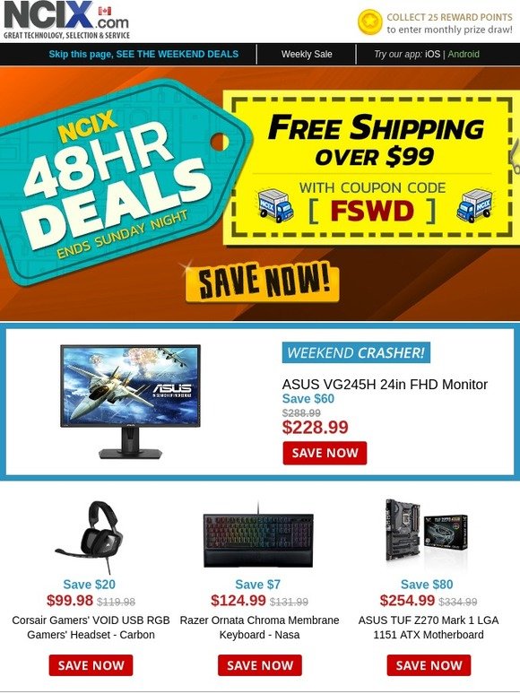 ⌛ 48 HR Deals - $60 OFF ASUS VG245H 24in, Hot EVGA GTX 1060 Savings & MORE!