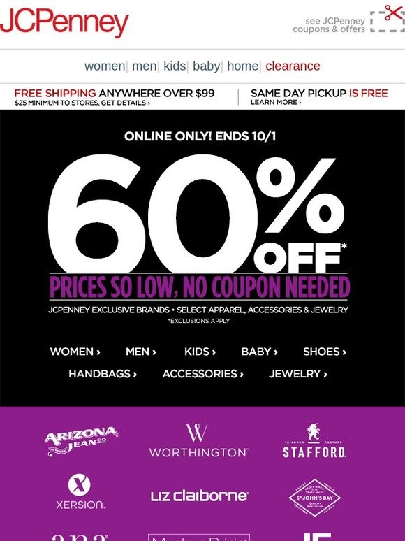 JC Penney: WOW! 60% off JCPenney exclusive brands! | Milled