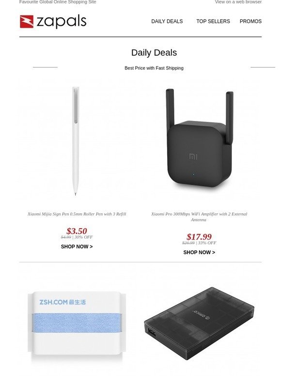Zapals: Xiaomi Mijia Sign Pen + 3 Refills On Sale $3.5 Delivered; S905W TV Box $20; Orico Hard Drive Enclosure Protective Box $9 - Milled