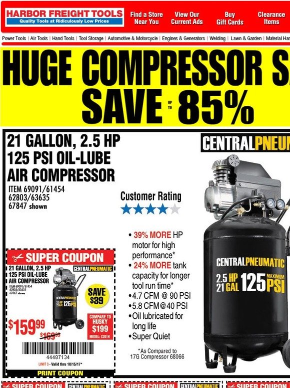 Harbor Freight Tools HIGH POWER DISCOUNTS Milled