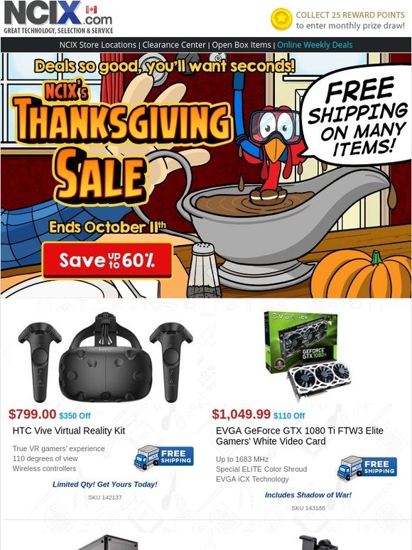 🍗  Thanksgiving Long Weekend SALE! Free Shipping on many items - Don't miss out!