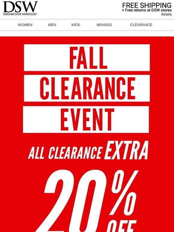 20 off of 49 dsw