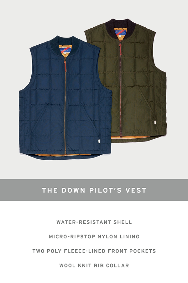 Best Made Company The Down Pilot's Vest Milled