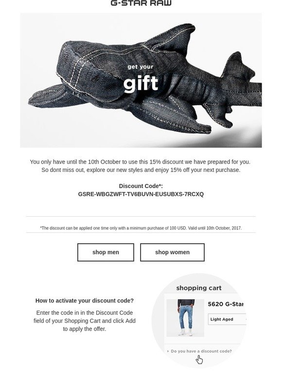 g star raw coupon code