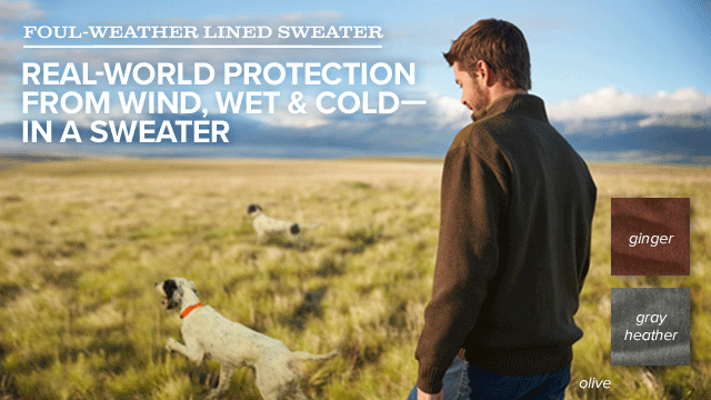 foul weather lined sweater