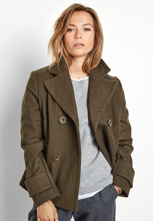 hush pea coat