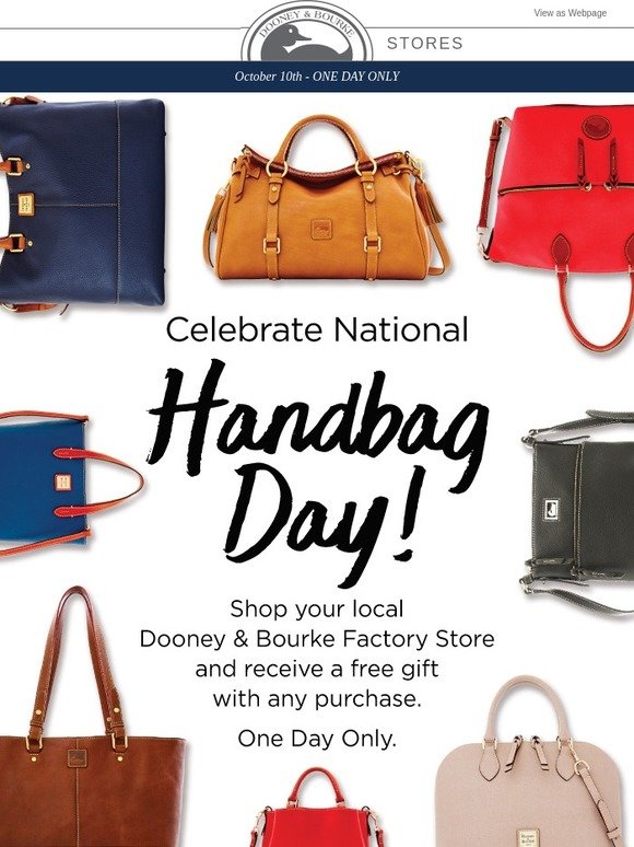 Dooney and Bourke National Handbag Day FREE Gift with Purchase Milled