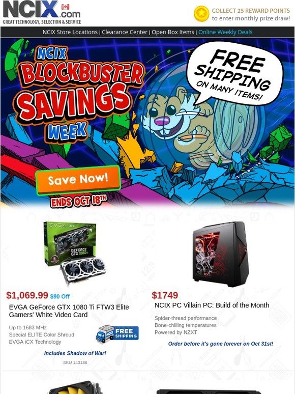 🌟 Blockbuster Savings: Free Shipping on many components + NEW NCIX PC Design Studio!