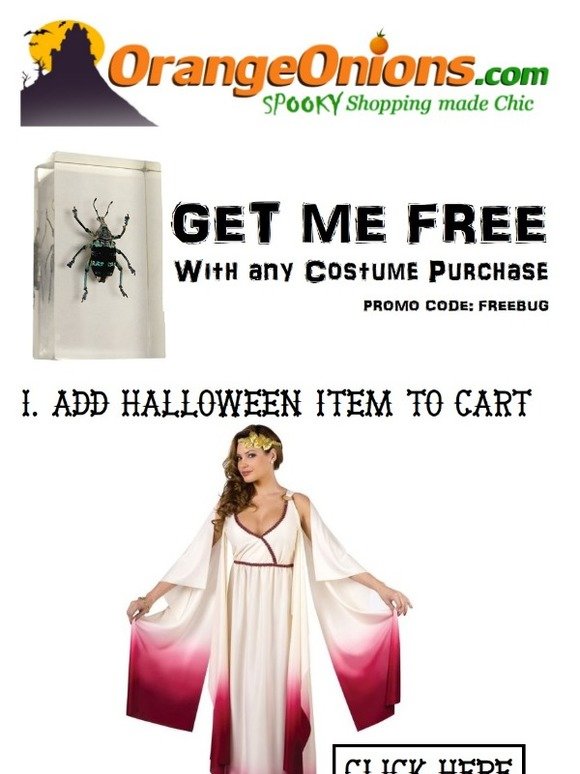 Free Spooky REAL BUG w/ Any Halloween Purchase! (Items Starting at $6.99 Shipped!)
