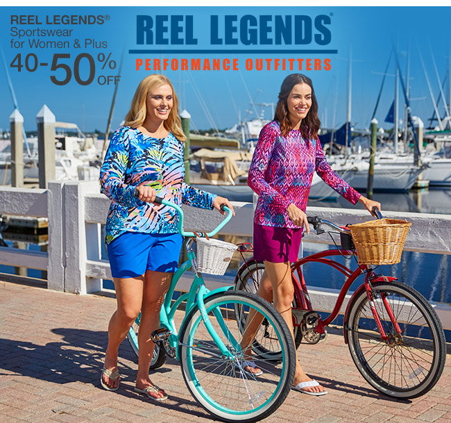 Shop 40-50% Off Reel Legends Sportswear for Women & Plus