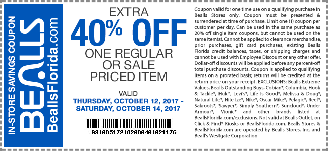 Extra 40% Off One Item | In-Store Only | Get Coupon