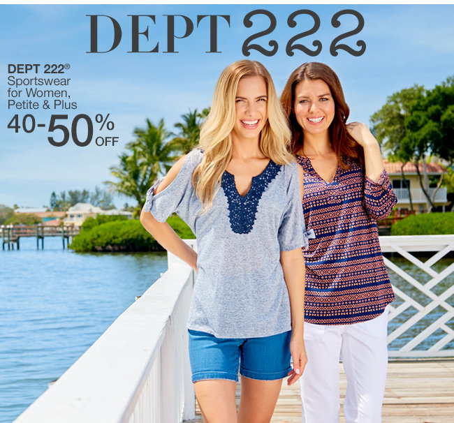 Shop 40-50% Off Dept 222