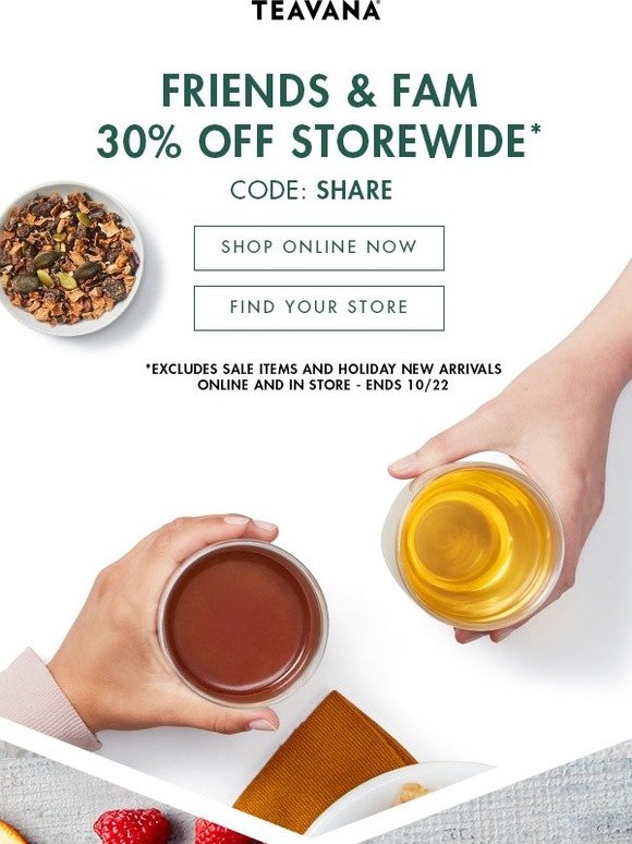 Explore Flavors: Get 30% off Storewide