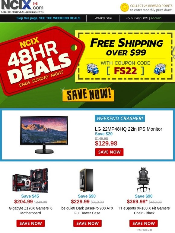 ⏰ 48HR Deals on now! LG 22" IPS only $129.98 | $90 off Dark Base Pro 900 Case | Free shipping over $99 w/ coupon code!