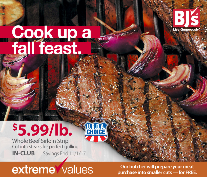 BJs Wholesale Club [Only 5.99/lb.] Whole beef sirloin strip Milled