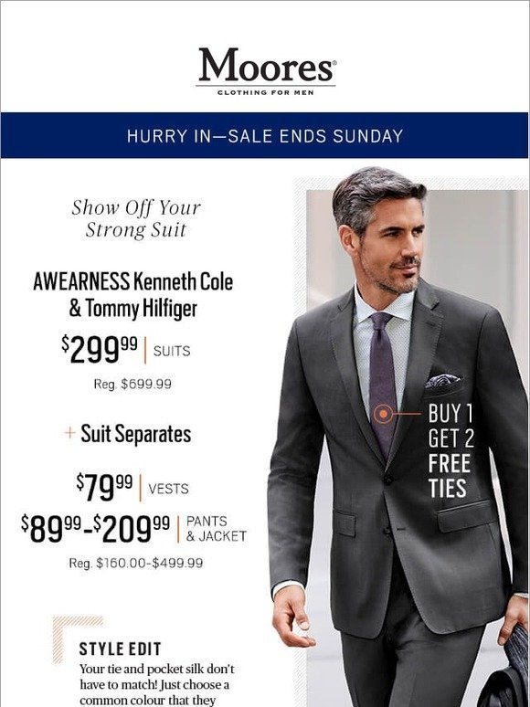 Moores Clothing: Shop suits by AWEARNESS Kenneth Cole and Tommy ...