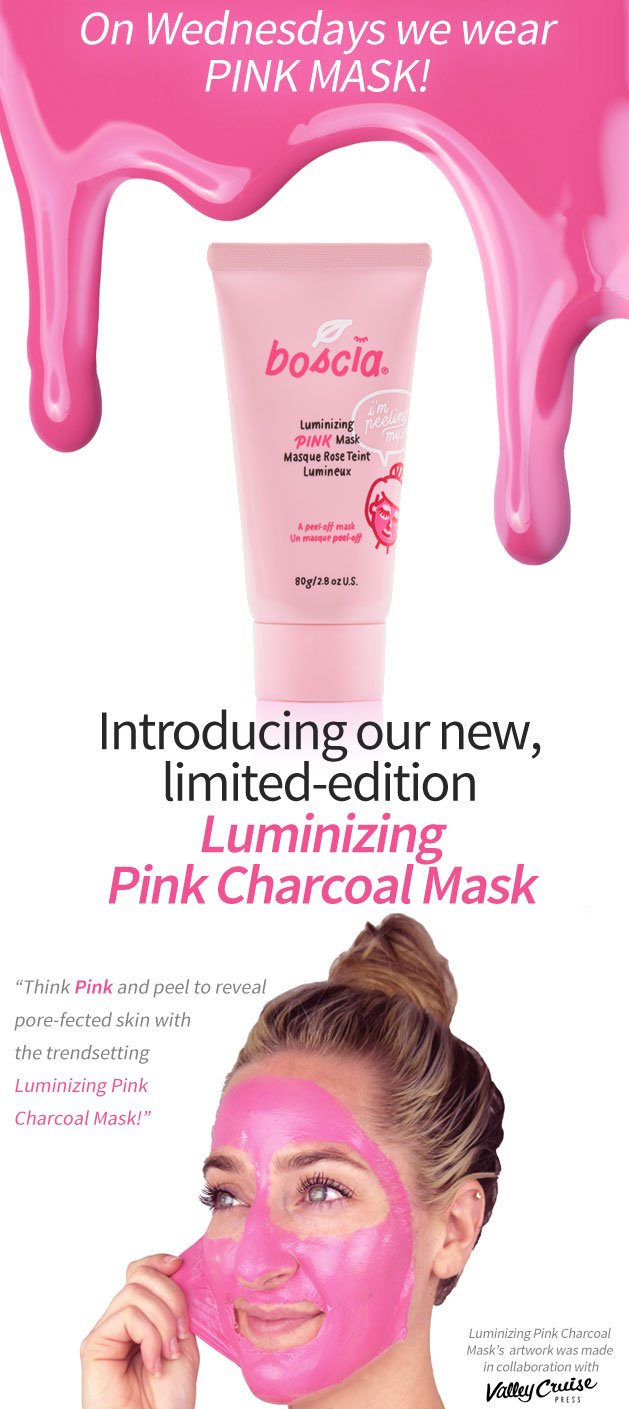 Boscia: Luminizing Pink Charcoal Mask launches today!!! ???? | Milled