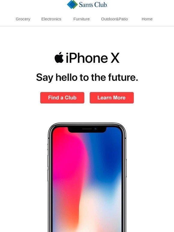 Sam's Club: The iPhone X is now available! | Milled