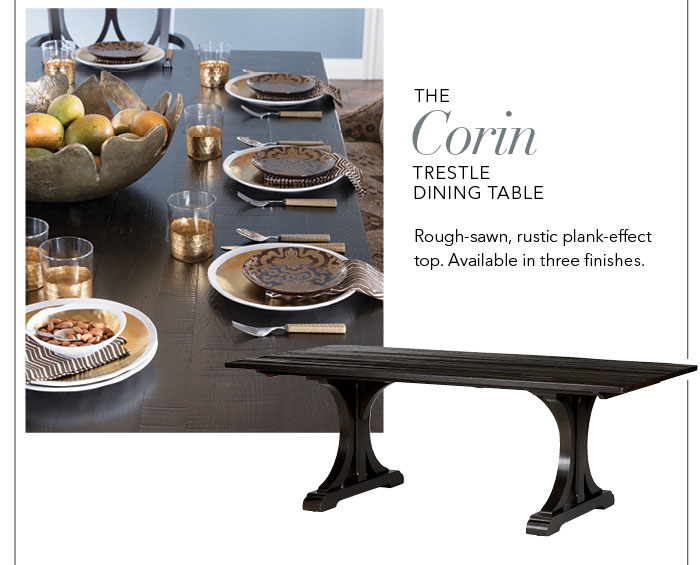 corin trestle extension dining table