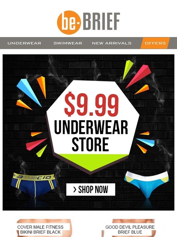 BeBrief 9.99 Underwear Store Milled