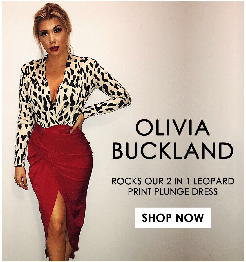 2 in 1 shop leopard print plunge dress