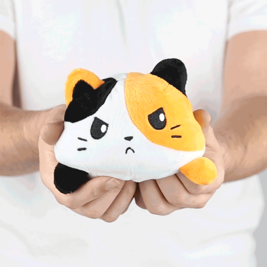 reversible cat plush