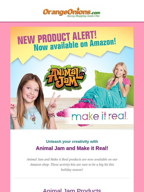 Now Available on Amazon: The Perfect Holiday Gifts! Animal Jam and Make it Real!
