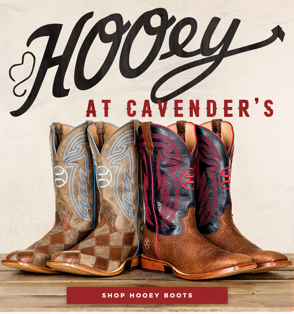 hooey boots at cavender's