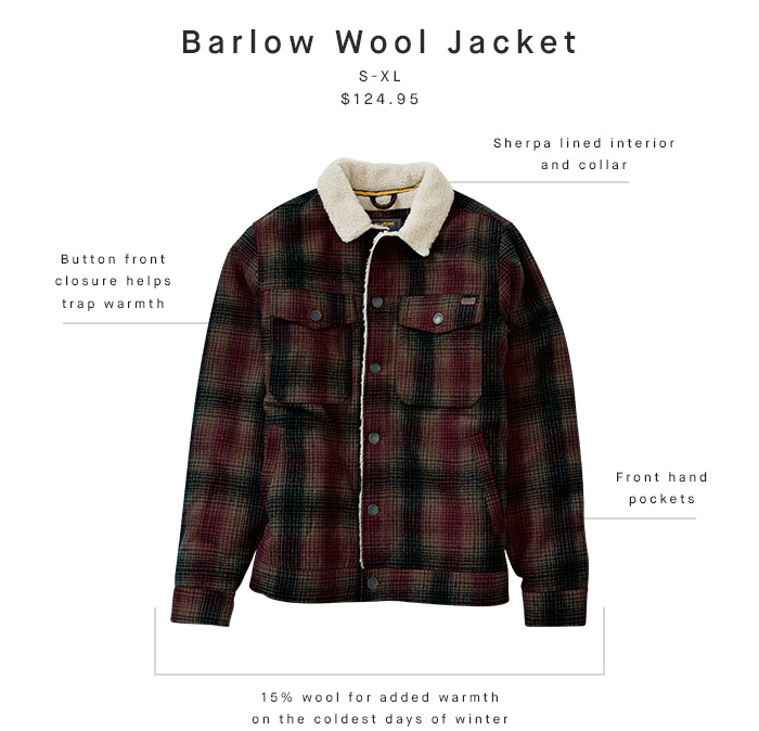 billabong barlow wool jacket