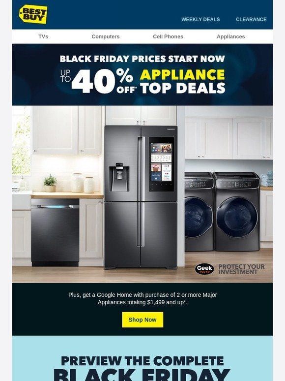 Best Buy Black Friday Prices are here—Up to 40 off Appliance Top