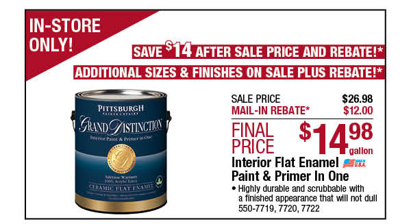 Pittsburgh Grand Distinction® Interior Flat Enamel Paint & Primer In One