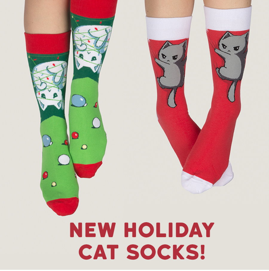 Holiday Cat Socks
