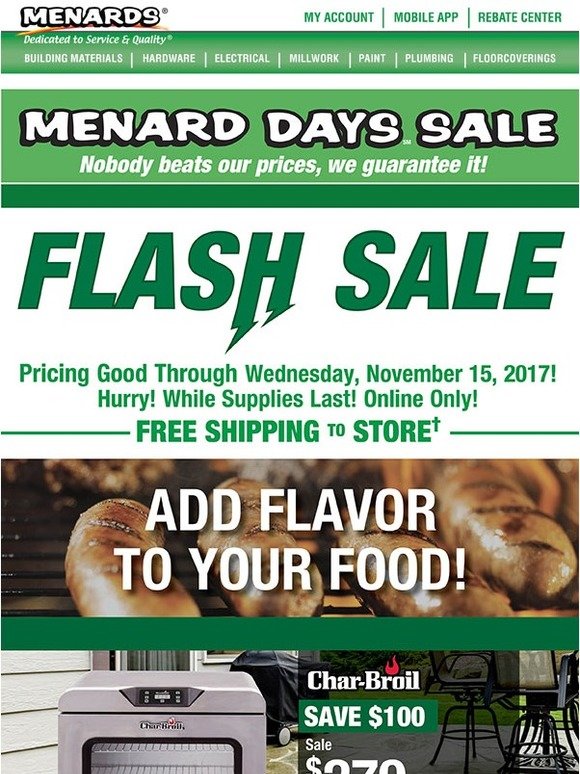 Menards FLASH SALE Smokin’ Deals on Electric Smokers Milled