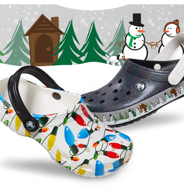festive crocs