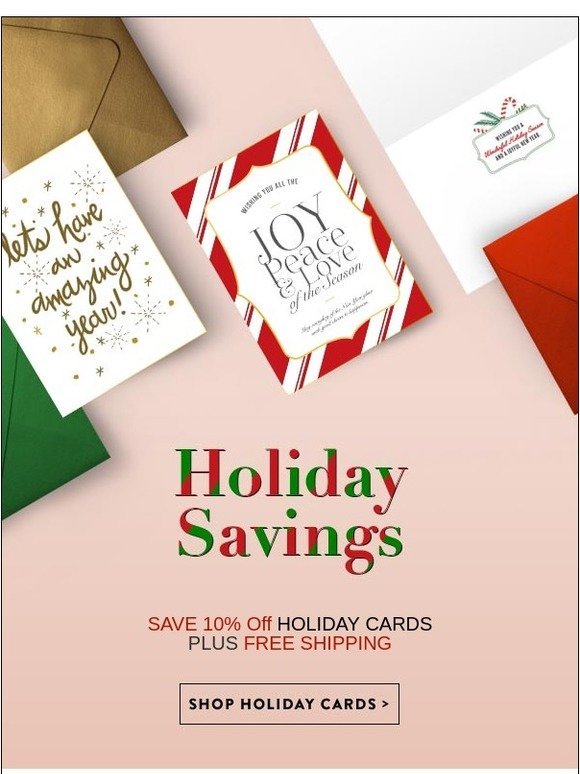 Save 10% Off Holiday Cards