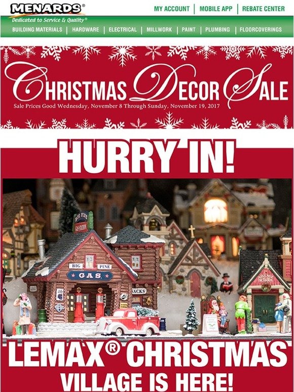 Menards lemax christmas village