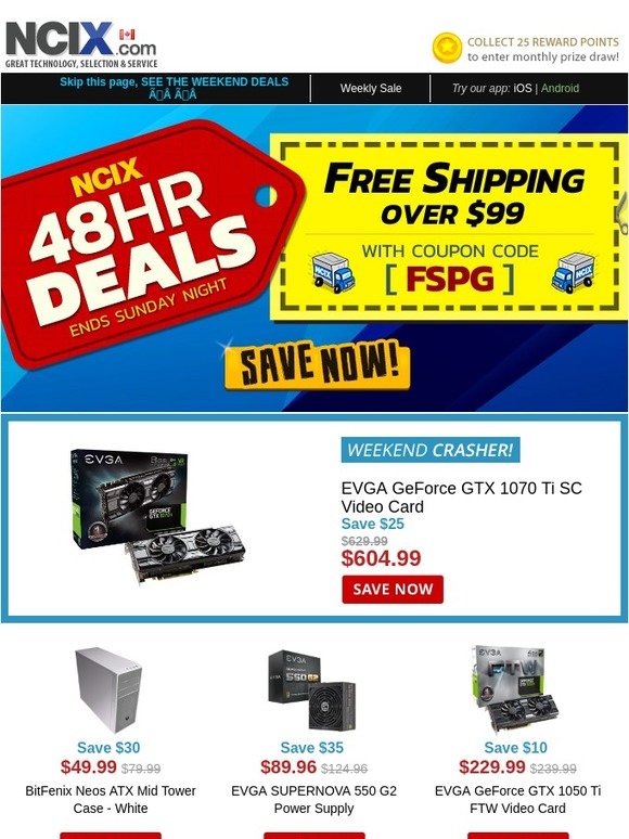 Save up to 52% this weekend! Tesoro Zone Gamers’ Chair, EVGA GTX 1070 Ti, BitFenix Neos & more on sale!