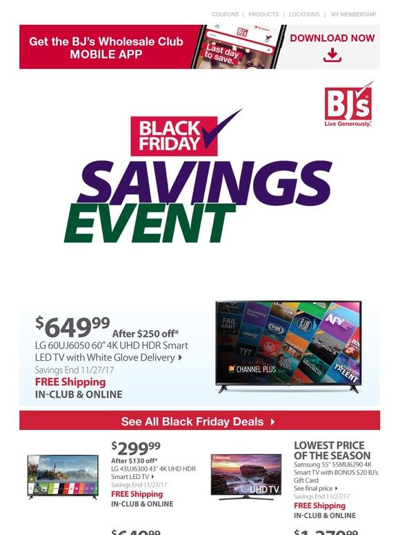 BJs Wholesale Club [Black Friday] Our deals start NOW Milled