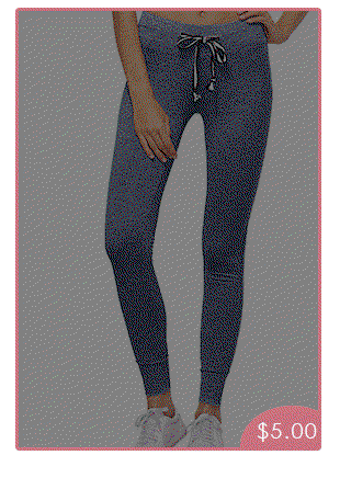 Navy Tie Waist Sports Pants