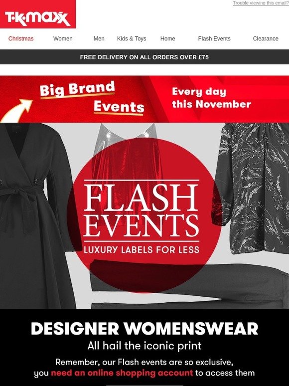 TK Maxx Designer womenswear & watches Milled