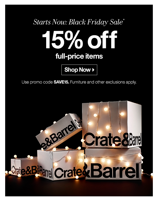 Crate And Barrel Our Black Friday Sale Starts Now Milled