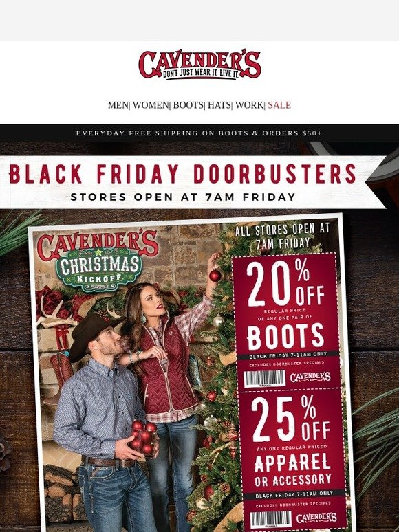 cavender's black friday sale