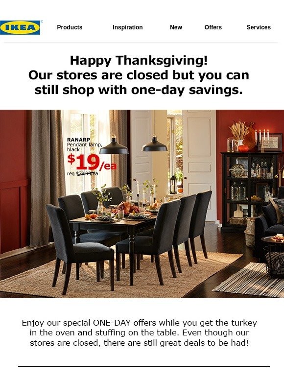 Ikea: 🦃 Happy Thanksgiving, -🦃 | Milled