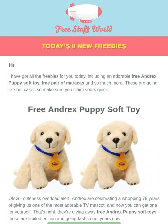 Free andrex puppy 2019 best sale