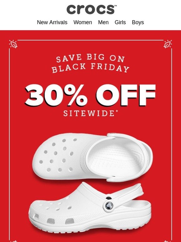 crocs black friday 2017