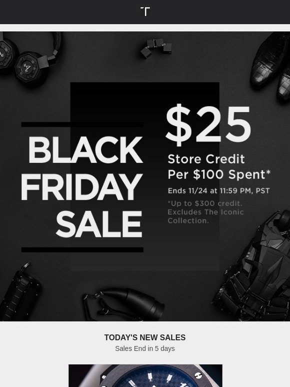 Touch of Modern: Black Friday: Get $25 Store Credit Per $100 Spent Until Midnight | Milled