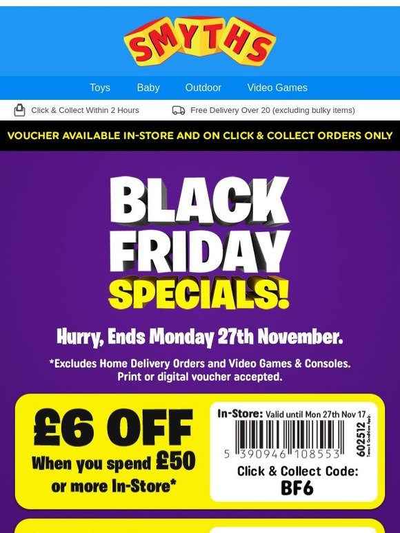 smyths high street vouchers