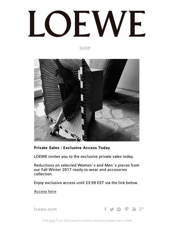 Loewe private outlet sale