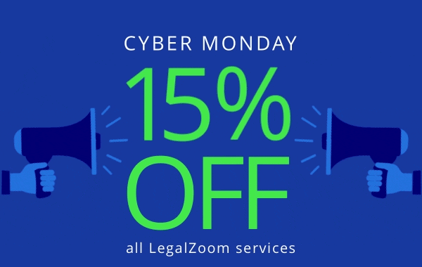 Cyber Monday: 15% Off All LegalZoom Services